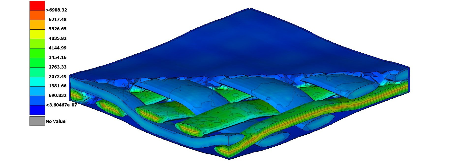 CFRP RVE (Representative Volume Element) micromechanical stress model used to derive the monocoque's laminate properties